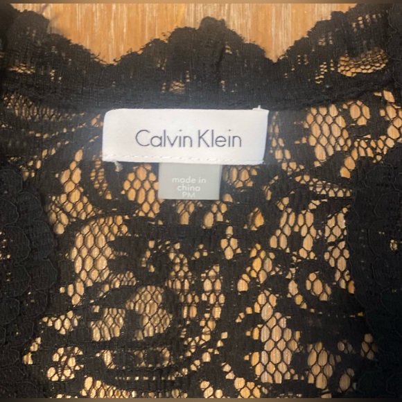 Calvin Klein Black Lace Shrug Sweater - Picture 3 of 5